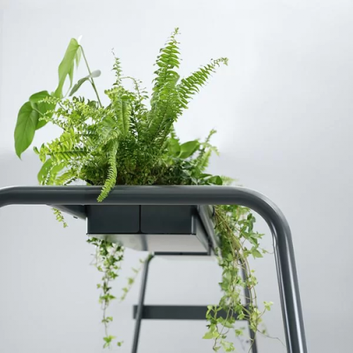 Multifunctional table ROUND Multipurpose from Narbutas dark gray with dimensions 146x90x190 cm-3