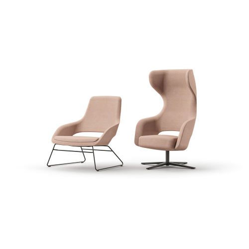 SANDIE lounge chair by Narbutas in pink