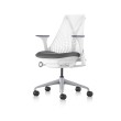 Sayl - office chair, white carcas, grey seat, on castors-3