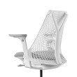 Sayl - office chair, white carcas, grey seat, on castors-1
