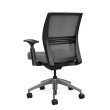 SitOnIt Amplify Executive Chair with Midback, Mesh Back, Gray Fabric Seat, Gray Frame, Casters-3