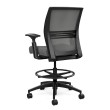 SitOnIt Amplify Executive Chair with Midback, Mesh Back, Gray Fabric Seats, Black Frame, Casters-3
