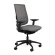Focus 2.0 Executive Chair by SitOnIt with high back, back material - mesh, seat - gray fabric, black frame, on wheels-1