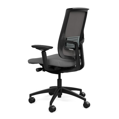 Focus 2.0 Executive Chair by SitOnIt with high back, back material - mesh, seat - gray fabric, black frame, on wheels-3