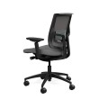 Focus 2.0 executive chair by SitOnIt with medium back, back material - mesh, seat - gray fabric, black frame, on wheels-3