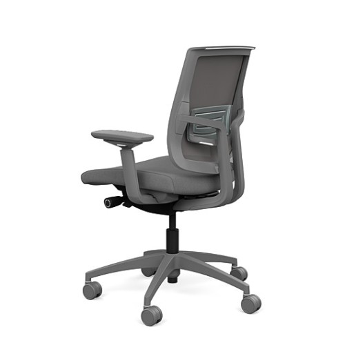 Focus 2.0 Executive Chair by SitOnIt with Midback, Backrest Material - Mesh, Seat - Gray Fabric, Gray Frame, on Casters-3