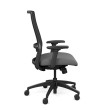 Novo office chair by SitOnIt with high back, back material - mesh, seat - gray fabric, black frame, on wheels-2