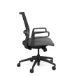 Novo office chair by SitOnIt with medium backrest, backrest material - mesh, seat - gray fabric, black frame, on wheels-2
