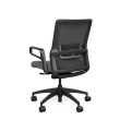 Novo office chair by SitOnIt with medium backrest, backrest material - mesh, seat - gray fabric, black frame, on wheels-3
