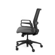Novo office chair by SitOnIt with medium backrest, backrest material - mesh, seat - gray fabric, black frame, on wheels-4