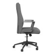 Prava executive chair by SitOnIt with highback, back and seat material - black fabric, grey frame, on wheels-2