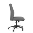 Prava executive chair by SitOnIt with midback, backrest and seat material - grey fabric, black frame, on wheels-2