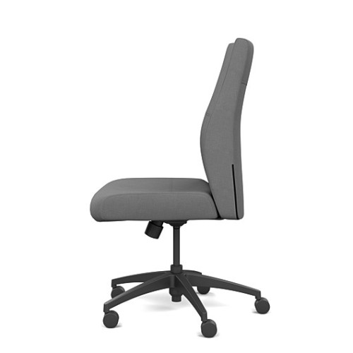Prava executive chair by SitOnIt with midback, backrest and seat material - grey fabric, black frame, on wheels-4