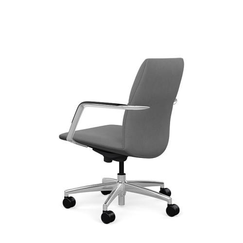 SitOnIt Sephen Executive Chair with Low Backrest, Backrest and Seat Material - Gray Fabric, on Casters-3