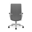 SitOnIt Sephen executive chair with high back, back and seat material - gray fabric, on wheels-2