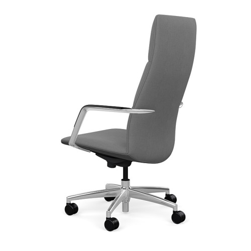 SitOnIt Sephen executive chair with executive backrest, backrest and seat material - platinum fabric, on wheels-3