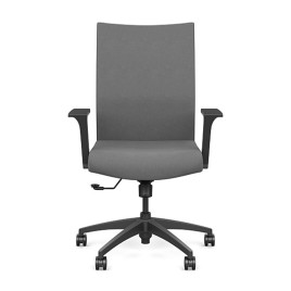 Executive chair Sona by SitOnIt with soft back, back and seat material - gray fabric, gray frame, on wheels