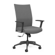 Executive chair Sona by SitOnIt with soft back, back and seat material - gray fabric, gray frame, on wheels-1
