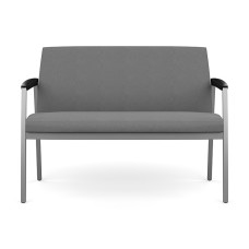 Kindl 42" Bariatric Side and Guest Seat by SitOnIt, Backrest and Seat Material - Gray Fabric, Silver Metallic Frame