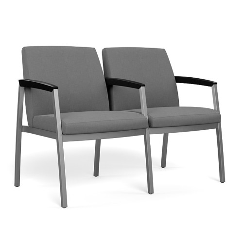 SitOnIt Kindl Two Seater Guest Chair in Gray-1