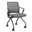 Movi folding chair by SitOnIt in gray with mesh backrest-1