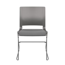 SitOnIt Rio Multipurpose Stackable Chair in Gray with Padded Seat