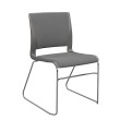 SitOnIt Rio Multipurpose Stackable Chair in Gray with Padded Seat and Back-1