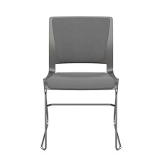 SitOnIt Rio Multipurpose Stackable Chair in Gray with Padded Seat and Back