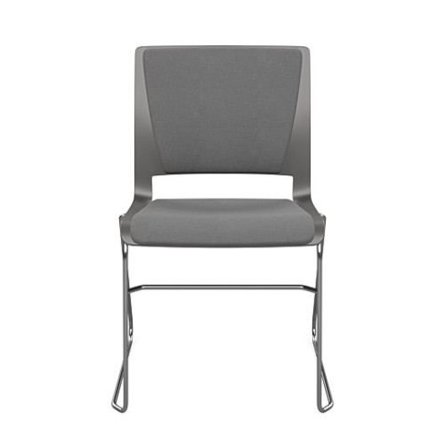 SitOnIt Rio Multipurpose Stackable Chair in Gray with Padded Seat and Back