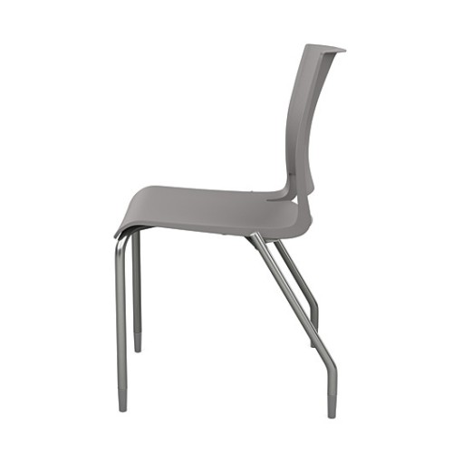 SitOnIt Rio Multipurpose Stackable 4 Leg Chair in Gray-4