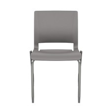 SitOnIt Rio Multipurpose Stackable 4 Leg Chair in Gray