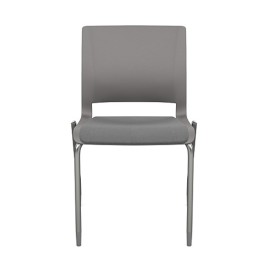 SitOnIt Rio Multipurpose Stackable Chair with Padded Seat, Gray, 4 Legs