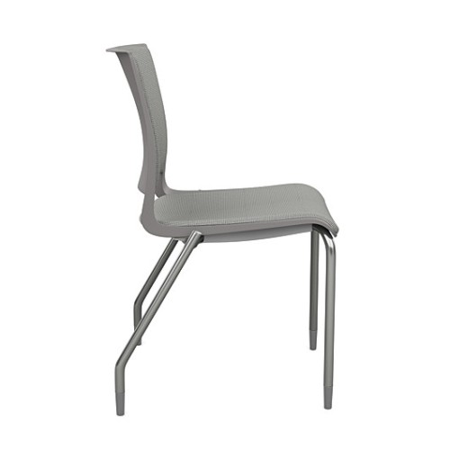 Rio Multipurpose Stackable Chair by SitOnIt with Padded Seat and Backrest, Gray, 4 Legs-2
