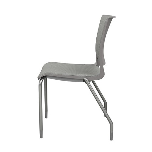 Rio Multipurpose Stackable Chair by SitOnIt with Padded Seat and Backrest, Gray, 4 Legs-4