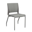 Rio Multipurpose Stackable Chair by SitOnIt with Padded Seat and Backrest, Gray, 4 Legs-1