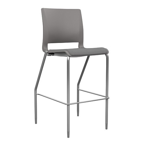 Rio Bar Stool by SitOnIt in Grey with Soft Seat-1