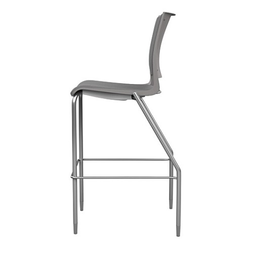 Rio Bar Stool by SitOnIt in Grey with Upholstered Seat and Back-4