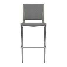 Rio Bar Stool by SitOnIt in Grey with Upholstered Seat and Back