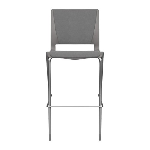 Rio Bar Stool by SitOnIt in Grey with Upholstered Seat and Back