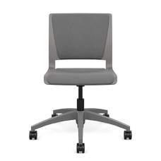 SitOnIt Rio Short Term Work Chair in Grey with Soft Seat and Backrest
