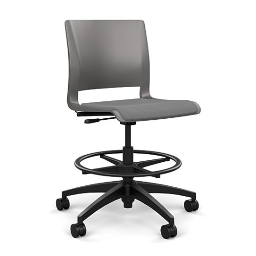 Rio Light Duty Chair by SitOnIt in Grey with Padded Seat-1