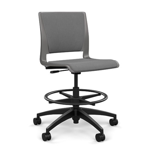 Rio Light Duty Chair by SitOnIt in Grey with Padded Seat and Back-1