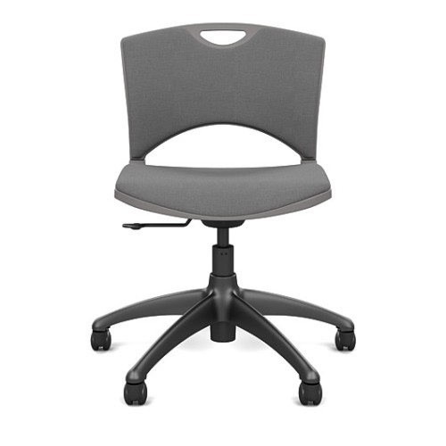 SitOnIt OnCall Light Duty Office Chair in Grey with Padded Seat and Back