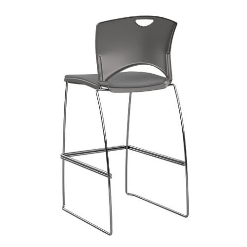 OnCall Bar Stool by SitOnIt in Grey with Soft Seat-3