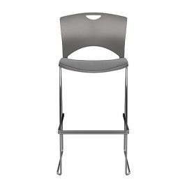 OnCall Bar Stool by SitOnIt in Grey with Soft Seat