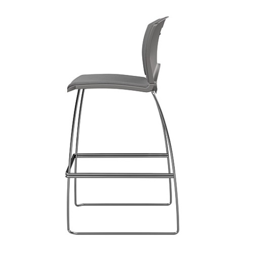 OnCall Bar Stool by SitOnIt in Grey with Upholstered Seat and Back-4