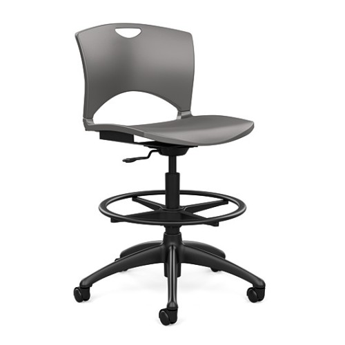 SitOnIt OnCall Light Task Stool in Grey-1