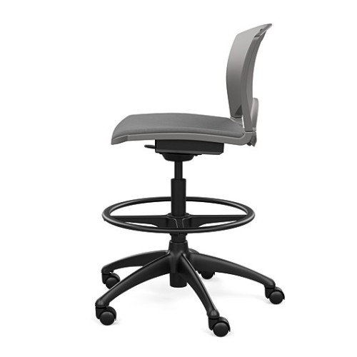 SitOnIt OnCall Light Task Stool in Gray with Padded Seat-4