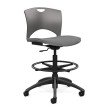 SitOnIt OnCall Light Task Stool in Gray with Padded Seat-1