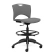 SitOnIt OnCall Light Task Stool in Grey with Padded Seat and Back-1